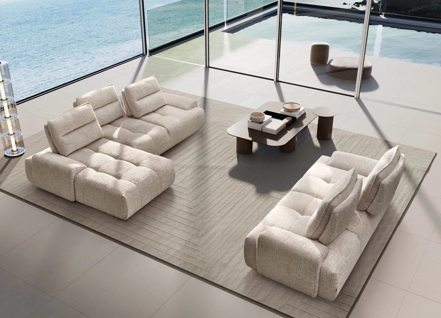 Γωνιακός καναπές Annetta με εκλεπτυσμένο design, εργονομική σεζλόνγκ και λεπτομέρειες υψηλής αισθητικής. Ιδανικός για σύγχρονους χώρους με διακριτική πολυτέλεια.