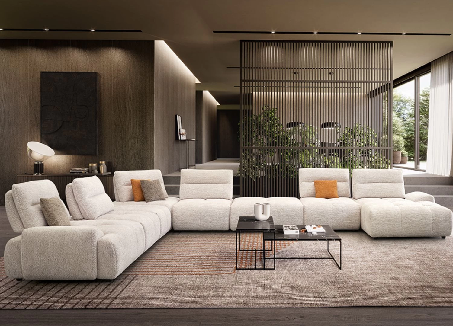 Γωνιακός καναπές Annetta με εκλεπτυσμένο design, εργονομική σεζλόνγκ και λεπτομέρειες υψηλής αισθητικής. Ιδανικός για σύγχρονους χώρους με διακριτική πολυτέλεια.