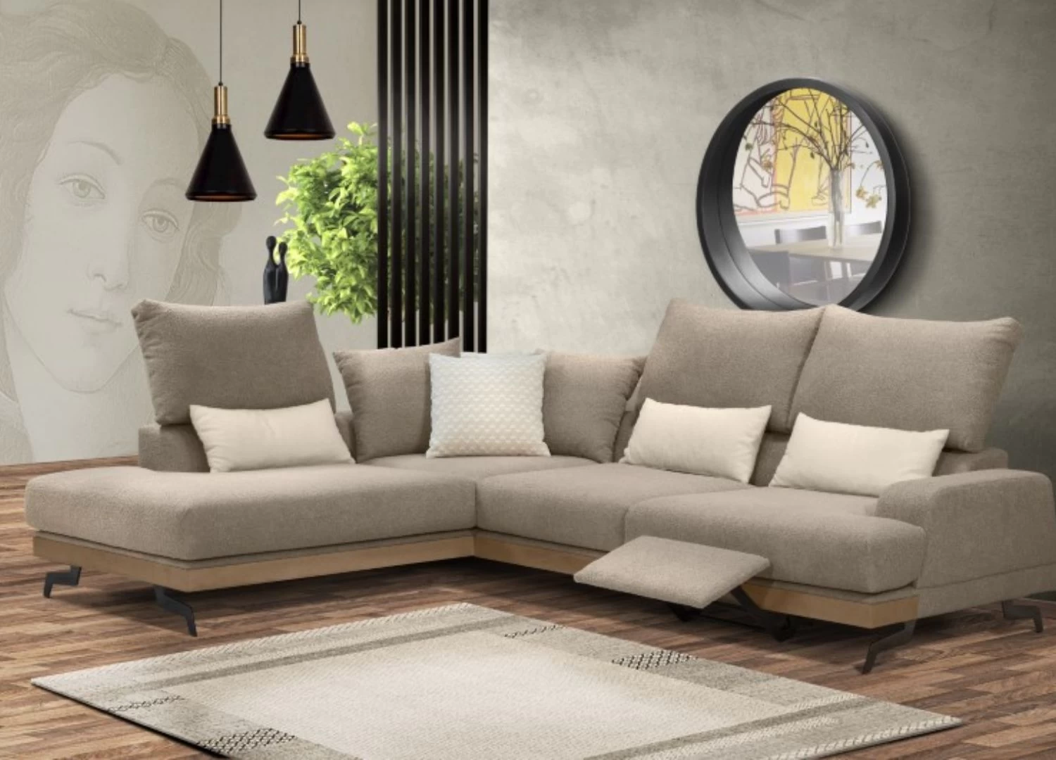 Ο γωνιακός καναπές Barolo συνδυάζει minimal design, ξύλινη βάση, μεταλλικά πόδια και φορετό easy-clean ύφασμα. Ελληνικής κατασκευής, διαθέσιμος σε διαστάσεις , Σε χρωμα γκριζο και καφε