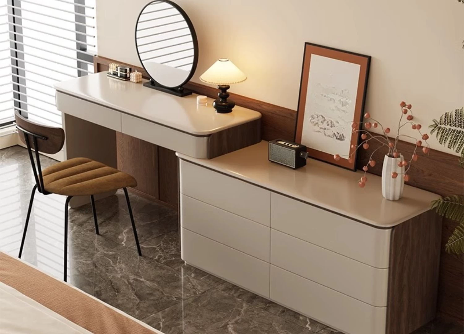 Η κονσόλα MIRTO συνδυάζει μίνιμαλ design, ευρύχωρα συρτάρια με soft close και πρακτικό καθρέφτη. Ιδανική για είσοδο, καθιστικό ή υπνοδωμάτιο, προσφέρει κομψότητα και άνεση σε κάθε χώρο.