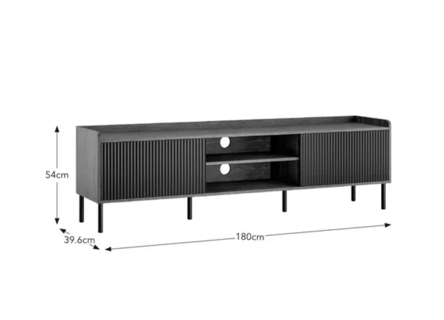 Το έπιπλο τηλεόρασης LUNATIC συνδυάζει μοντέρνο σχεδιασμό και πολυτέλεια. Με ραβδωτή πρόσοψη, ματ χρυσές λεπτομέρειες και ευρύχωρους αποθηκευτικούς χώρους, προσφέρει κομψότητα και πρακτικότητα στο σαλόνι σας.