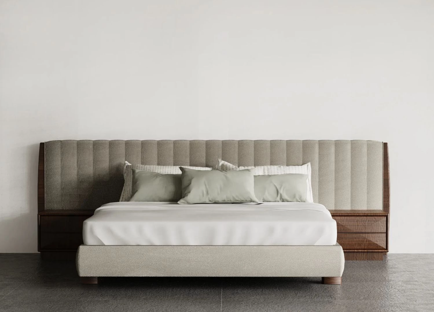 Το κρεβάτι SUNNY συνδυάζει μοντέρνα αισθητική και άνεση. Με καθαρές γραμμές, υφασμάτινη επένδυση και απαλές λεπτομέρειες, δημιουργεί μια ήρεμη και εκλεπτυσμένη ατμόσφαιρα για ξεκούραστο ύπνο και στυλ στο υπνοδωμάτιο.