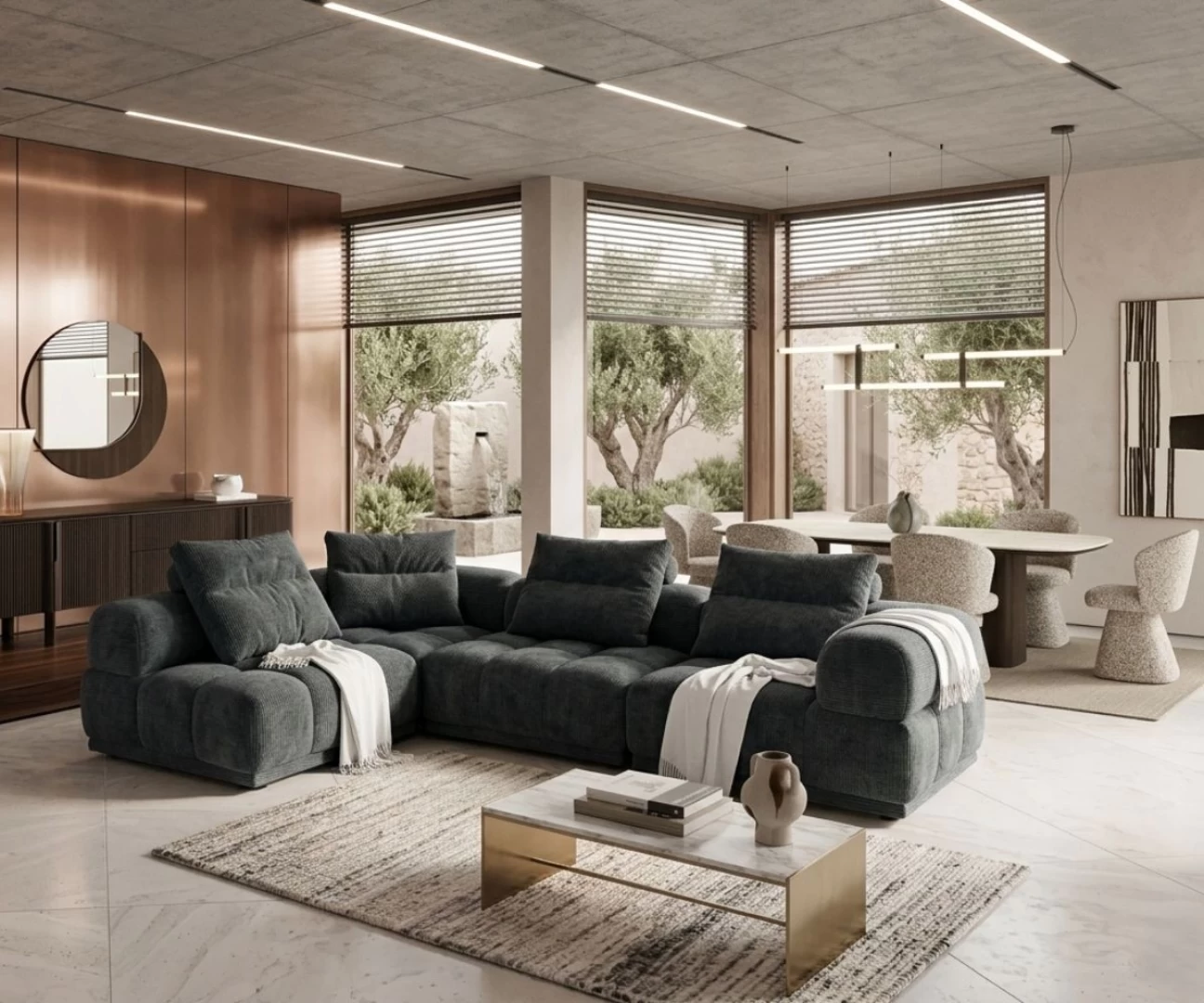 Γωνιακός Καναπές Kubos